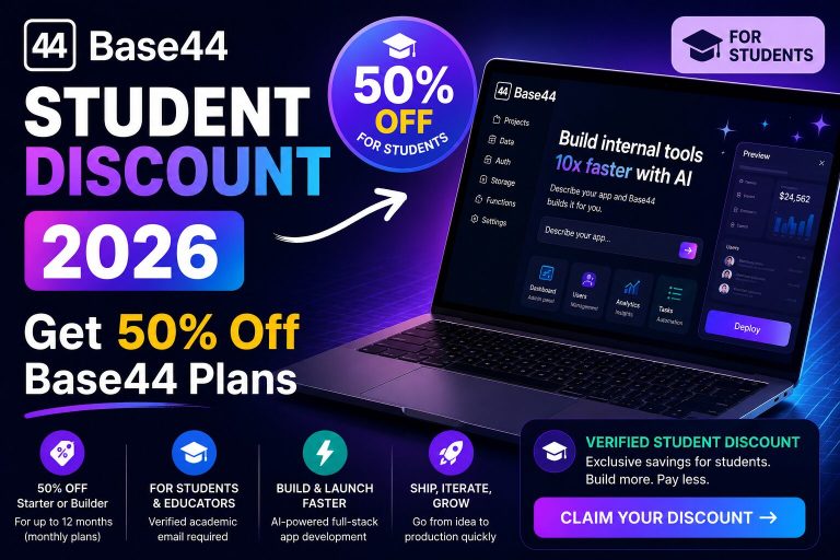 Base44 Student Discount 2026: Get 50% Off Base44