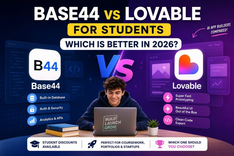Base44 vs Lovable comparison for students – best AI app builder in 2026
