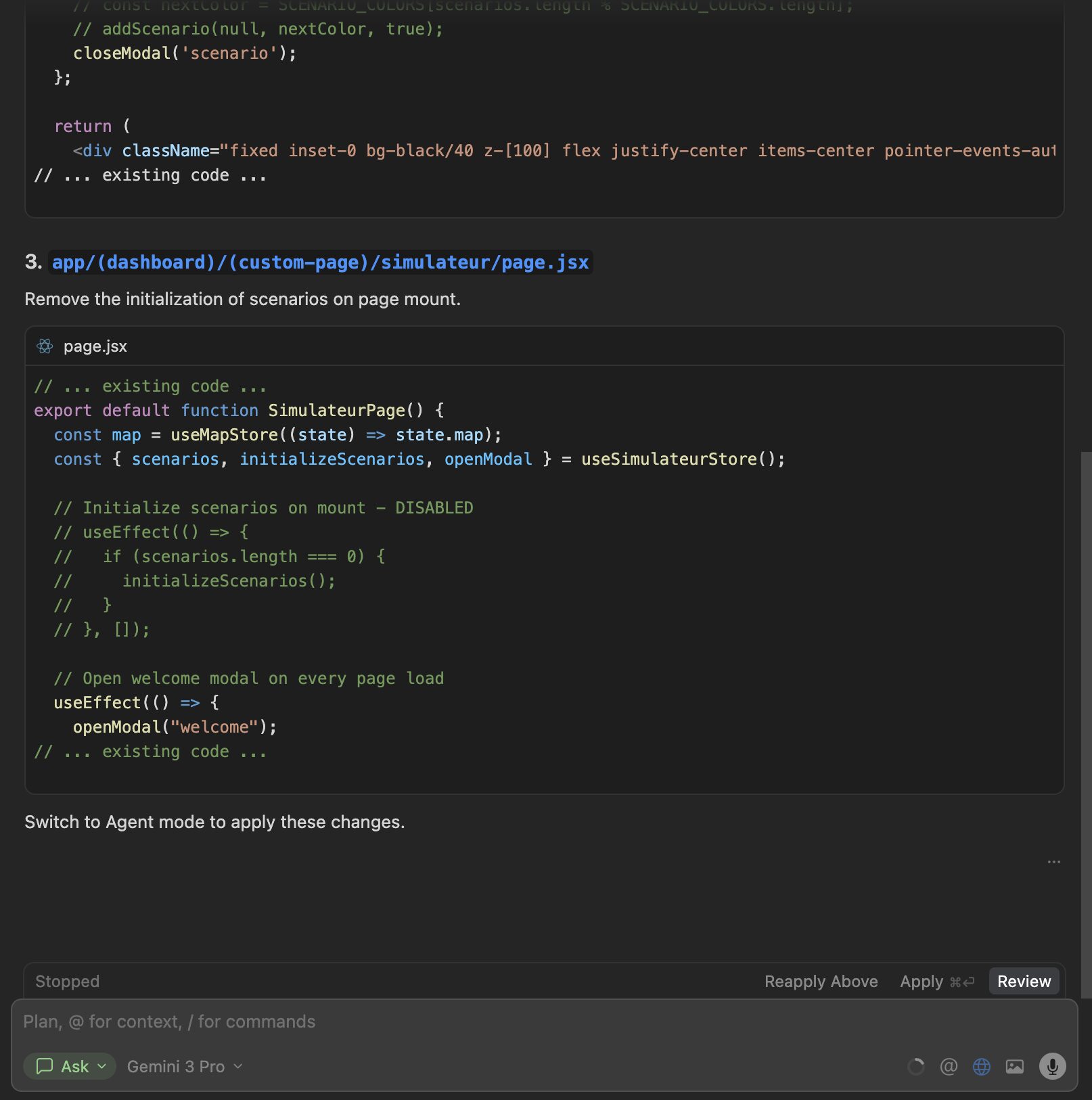 Cursor Ask mode explaining an unfamiliar codebase without editing files