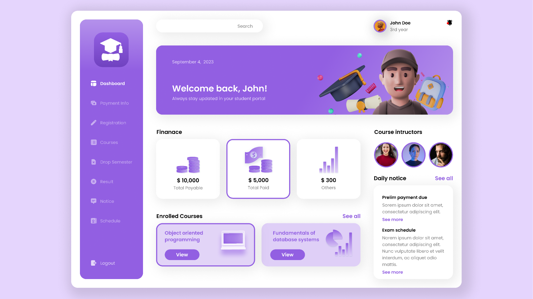 Figma student project dashboard with collaborative design workspace