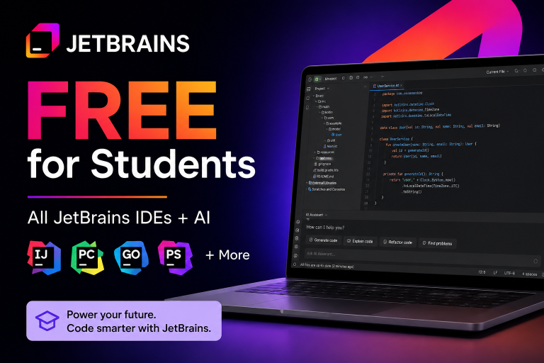 JetBrains Student Pack 2026 free JetBrains IDEs and AI for students