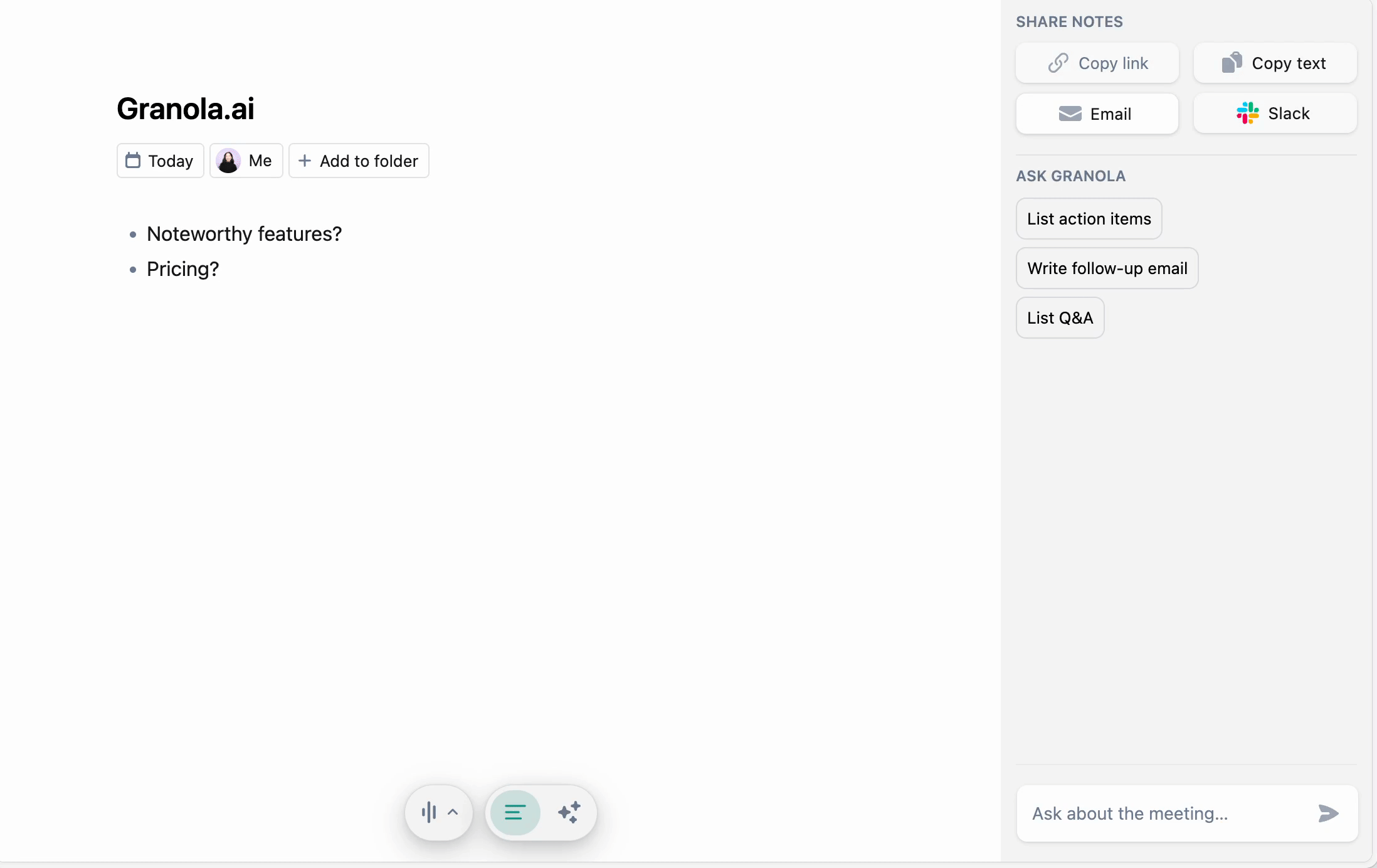 Granola AI enhancing lecture and meeting notes with AI