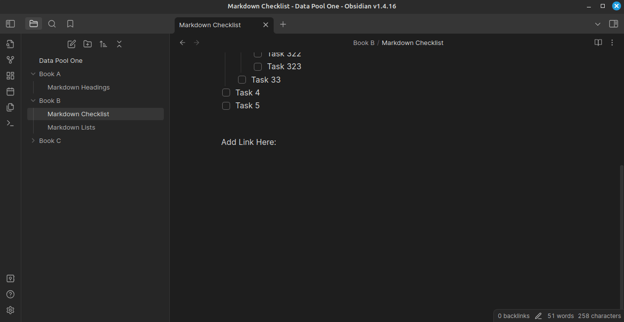 Creating linked notes in Obsidian by typing double square brackets