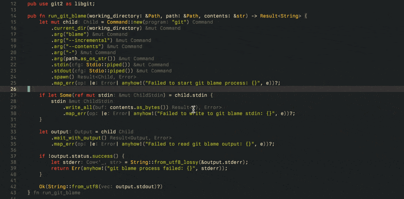 Zed inline assist using AI to edit code in the editor